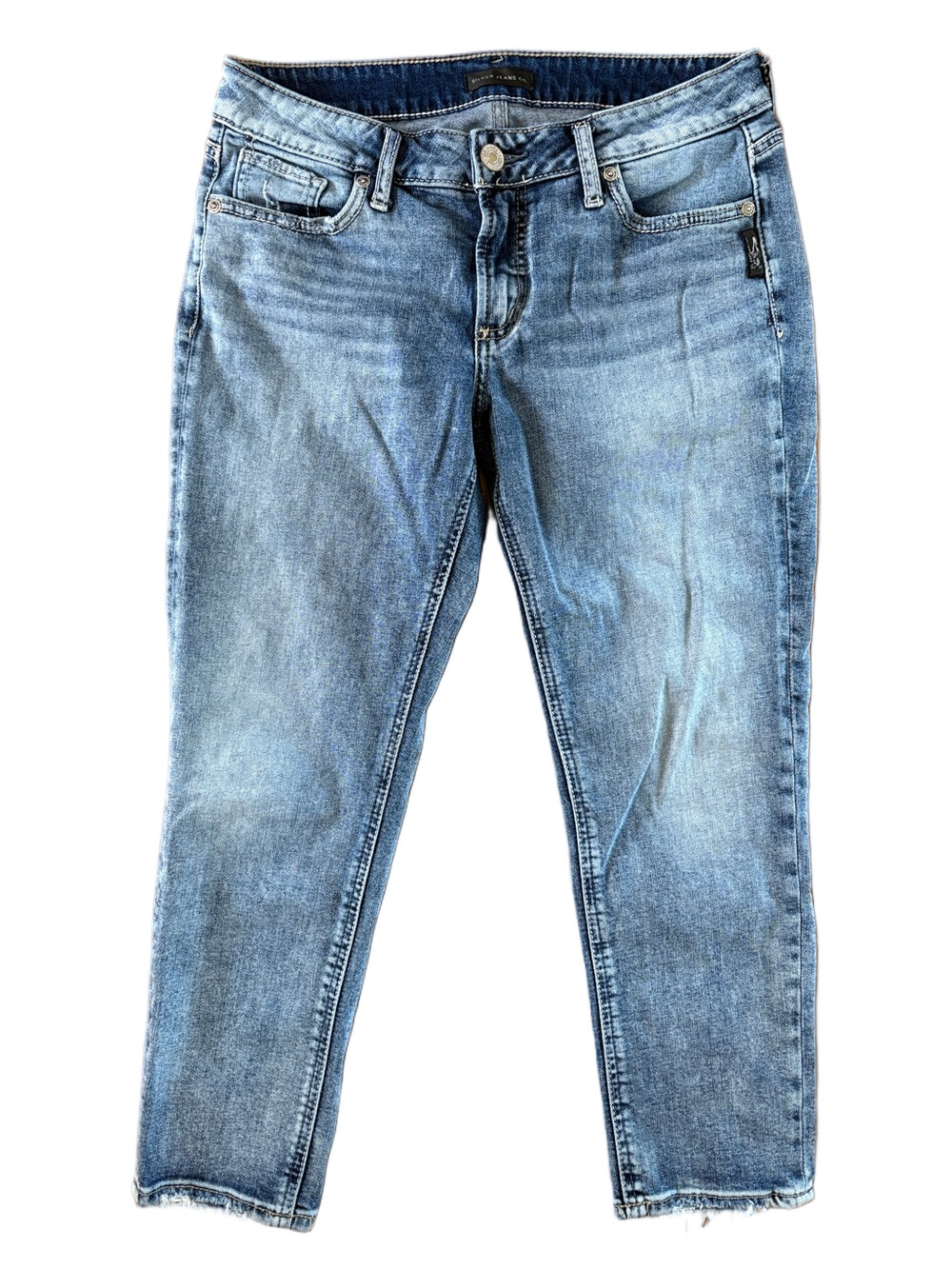 Silver Jeans Elyse Slim Crop Jeans Size W27 L25